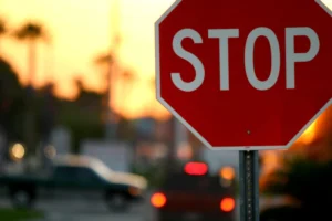 a stop sign